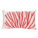 "Liora Manne Visions III Coral Fan Indoor/Outdoor Pillow Coral 12""x20"" - Trans Ocean 7SC1S418517"