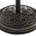 Circle Weave Round Outdoor Patio Umbrella Base - Antique Bronze