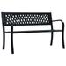 Garden Bench 49.2 Black Steel