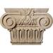 10.75 in. W x 5.62 in. BW x 2.25 in. D x 7.5 in. H Medium Bradford Roman Ionic Capital Fits Pilasters up to 5.62 in. W x 1.37 in. D Lindenwood