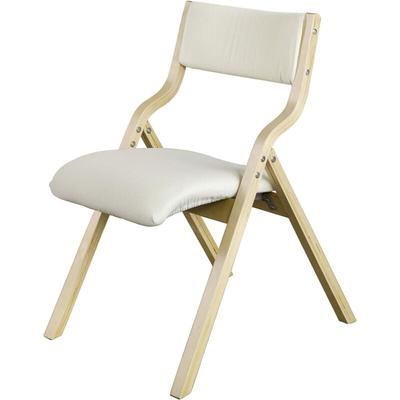 FST40-W Klappstuhl Küchenstuhl mit gepolsterter Sitzfläche und Lehne weiß - Sobuy Image
