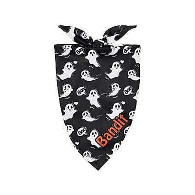 "Frisco Halloween "Boo" Personalized Dog & Cat Bandana, Small"