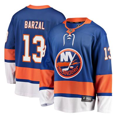 New York Islanders Fanatics Branded Home Breakaway Jersey - Mathew Barzal - Mens Image