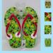 Disney Shoes | Disney Park Flip Flops | Color: Green/Orange | Size: Various