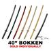 40 Bokken with Plastic Scabbard Red White Oak Bamboo Black Wood Sword Wooden Samurai Martial Arts Daito (Natural Hardwood w/ Scabbard)