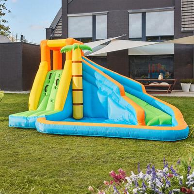Aufblasbarer Wasserpark mit Rutsche vivi - 400 x 300 cm Hüpf Kinder Rutsche Wasser - Home Deluxe Image