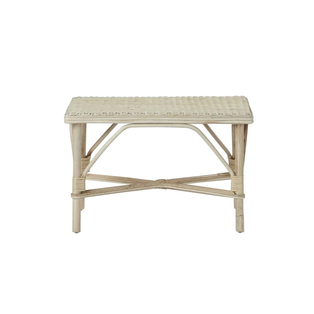 Table basse en rotin naturel