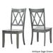 Elena Antique Grey Extendable Rectangular Dining Set - Double X Back by iNSPIRE Q Classic