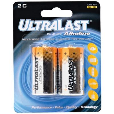 Ultralast(R) ULA2C ULA2C C Alkaline Batteries, 2 pk - N/A