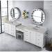 James Martin Vanities Copper Cove Encore 122" Double Vanity Set with Makeup Table, Bright White