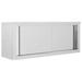 vidaXL Kitchen Wall Cabinet with Sliding Doors 47.2"x15.7"x19.7" Stainless Steel