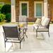 Patio Festival 4-Piece Metal Outdoor Loveseat Conversation Set