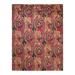 Overton Hand Knotted Wool Vintage Inspired Modern Contemporary Suzani Brown Area Rug - 8' 0" x 10' 4"