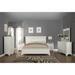 Roundhill Furniture Laveno White Wood King 6-piece Bedroom Furniture Set