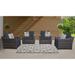 kathy ireland River Brook 4 Piece Outdoor Wicker Patio Furniture Set 04g