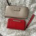 Kate Spade Bags | Lot Of 2 Zip Around Wallet Wristlet | Color: Orange/Pink | Size: Os