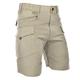 HARD LAND Men’s Tactical Shorts 8.5 Inches Water Resistant Tactical Cargo Work Shorts with Elastic Waist Ripstop Hiking Khaki Size 42