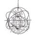 Contessa Collection 6-Light Matte Black Chandelier - Yosemite Home Décor SCFP3078-6BK