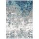 Tapis de salon interieur en gris & bleu, 160 x 229 cm