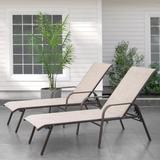 Crestlive Products Outdoor Adjustable Chaise Lounge Chairs (Set of 2)