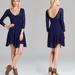 Free People Dresses | Free People M Navy Blue Paisley Lace Casual Dress | Color: Blue | Size: M