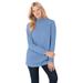 Plus Size Women's Perfect Long-Sleeve Mockneck Tee by Woman Within in French Blue (Size 4X) Shirt