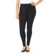 Plus Size Women's Ultra-Knit Ponte Legging by Catherines in Black (Size 2X)
