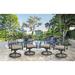 Lark Manor™ Alyah Swivel Patio Dining Armchair w/ Cushion, Steel in Black | 35.04 H x 22 W x 25 D in | Wayfair 5DEA984AB7A44498B7F1775BF2D77E8D