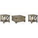 Gracie Oaks Eternity 3 Piece Coffee Table Set Wood in Brown/Gray | Wayfair D12060579C594A2B815D5F524756D183