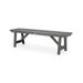 POLYWOOD® Rustic Farmhouse 60" Backless Outdoor Bench Plastic in Gray | 17 H x 61 W x 15.5 D in | Wayfair PL36-T3L2GY