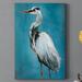 Highland Dunes Great Blue Heron II - Wrapped Canvas Painting Print Canvas, Solid Wood in Blue/Green/Indigo | 27 H x 18 W x 1 D in | Wayfair