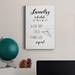 Trinx Laundry Complain - Wrapped Canvas Textual Art Canvas, Solid Wood in Black/Gray | 12 H x 8 W x 1 D in | Wayfair