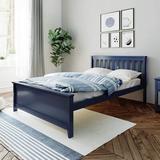 Bolin Solid Wood Platform Bed by Harriet Bee kids in Gray/Blue | 37 H x 57.75 W x 84 D in | Wayfair 4DF31F9E17C3446FB9DBA955A6E7F769