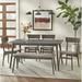 George Oliver New Britain 6 - Person Solid Wood Dining Set Wood in Gray | Wayfair 3CF6A264AA30446BB06A3B838D7895E7