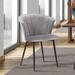 Corrigan Studio® Forseti Velvet Metal Side Chair Upholstered/Velvet in Gray | 31 H x 24 W x 23 D in | Wayfair 027531450EC94451A3ECF96338052BAA