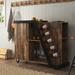 Tyndalls Park Mobile Bar w/ Wine Storage Wood in Brown Laurel Foundry Modern Farmhouse® | 38 H x 17 D in | Wayfair 8F62F95D67364FD096734A397992CA7C