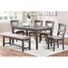 Three Posts™ Kirts 6 - Person Dining Set Wood/Upholstered in Gray | Wayfair 27A1A81B37F24282B5C9555CE98B02A6