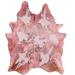 Pink 85 x 85 x 1 in Area Rug - Everly Quinn Real Leather Cowhide Cow16COW16 Leather | 85 H x 85 W x 1 D in | Wayfair