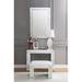 Everly Quinn Sonakshi Vanity Wood in Brown/Gray | 31 H x 44 W x 16 D in | Wayfair 64D658532DB242C1B9FCFAE730EE99A3