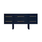 Everly Quinn Spadafore 6 Drawer 66" W Dresser Wood in Red | 31 H x 66 W x 18 D in | Wayfair 3990E106B8C346E381710E8C980D10B4