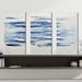 Brayden Studio® Out of the Blue by Cassie Studios - 3 Piece Wrapped Canvas Painting Print Set Canvas in White | 24 H x 36 W x 0.75 D in | Wayfair