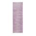 Shahbanu Rugs Pink Zero Pile Wool Only Ombre Design Hand Knotted Runner Oriental Rug (2'7" x 8'5") - 2'7" x 8'5"
