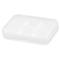 Household Square Shaped 6 Compartments Capsule Pills Box Case White - White,Clear