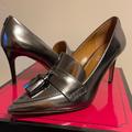 Coach Shoes | Gunmetal/Silver Coach Loafers | Color: Silver | Size: 8