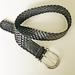 Michael Kors Accessories | Michael Kors Dark Brown Woven Leather Belt 40"X 2" | Color: Brown/Silver | Size: Small