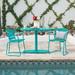 Hashtag Home Gunner Oval 2 - Person 39.50" Long Bistro Set Metal in Blue | Outdoor Furniture | Wayfair 28390755768D425B811B96B790D47142