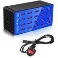 balabaxer USB Charger station, 20 Ports 100W/20A Desktop USB Charging Station for multiple devices,Multi Ports USB Charger Charging for Apple Devices, Smartphones，Tables，and More Devices.…
