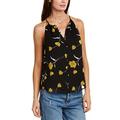 Joie Womens Black Floral Spaghetti Strap V Neck Top UK Size:8