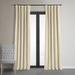 Exclusive Fabrics Signature Light Beige Velvet Curtain (1 Panel)