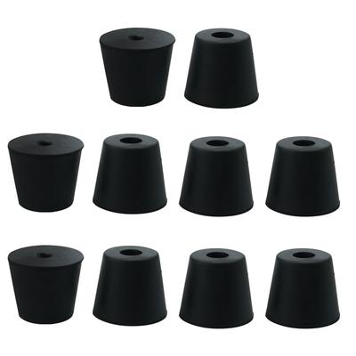 10pcs Rubber Feet Bumper Printer Desk Appliance Leg Pad, D20x15xH17mm - Black - 0.787